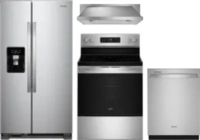 4 Piece Package Includes Refrigerator, Range, Hood And Dishwasher