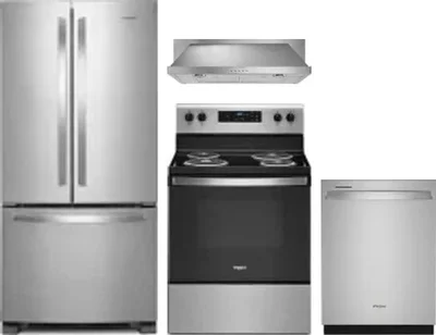 4 Piece Package Includes Refrigerator, Range, Hood And Dishwasher