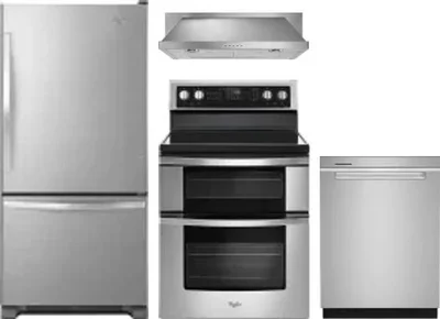 4 Piece Package Includes Refrigerator, Range, Hood And Dishwasher