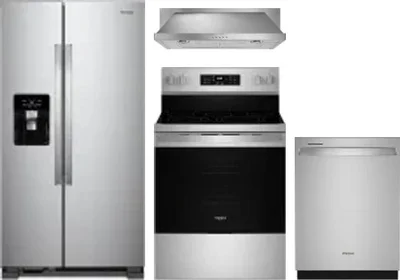 4 Piece Package Includes Refrigerator, Range, Hood And Dishwasher