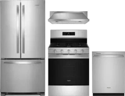 4 Piece Package Includes Refrigerator, Range, Hood And Dishwasher