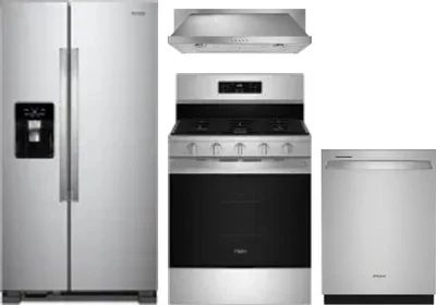 4 Piece Package Includes Refrigerator, Range, Hood And Dishwasher