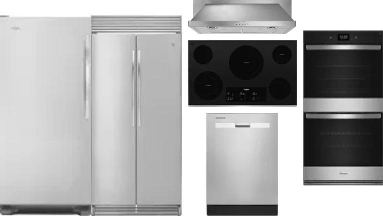 6 Piece Package Includes Refrigerator, Freezer, Cooktop, Wall Oven, Hood And Dishwasher