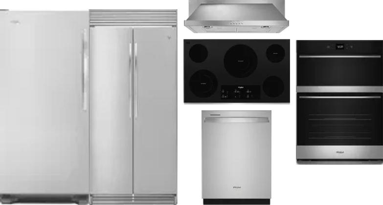 6 Piece Package Includes Refrigerator, Freezer, Cooktop, Wall Oven, Hood And Dishwasher