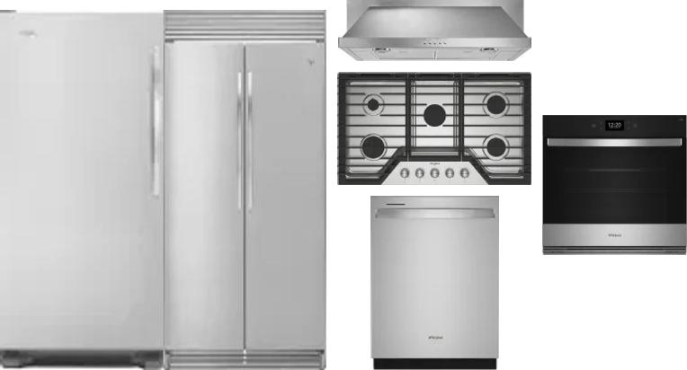 6 Piece Package Includes Refrigerator, Freezer, Cooktop, Wall Oven, Hood And Dishwasher