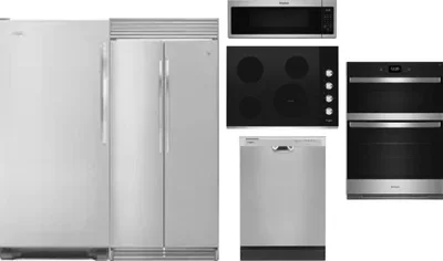 6 Piece Package Includes Refrigerator, Freezer, Cooktop, Wall Oven, Microwave And Dishwasher
