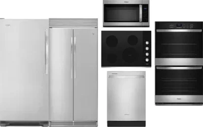 6 Piece Package Includes Refrigerator, Freezer, Cooktop, Wall Oven, Microwave And Dishwasher