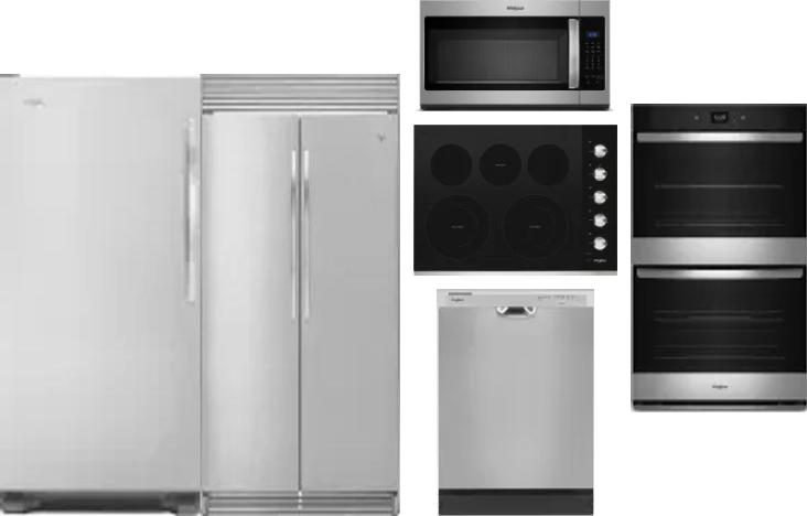 6 Piece Package Includes Refrigerator, Freezer, Cooktop, Wall Oven, Microwave And Dishwasher