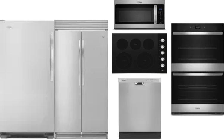 6 Piece Package Includes Refrigerator, Freezer, Cooktop, Wall Oven, Microwave And Dishwasher
