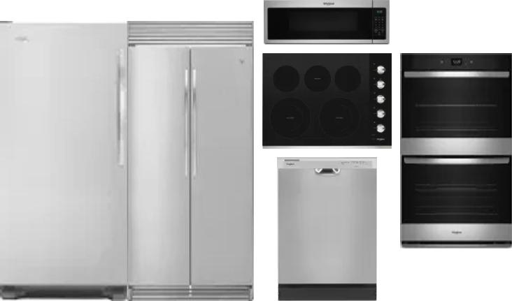 6 Piece Package Includes Refrigerator, Freezer, Cooktop, Wall Oven, Microwave And Dishwasher