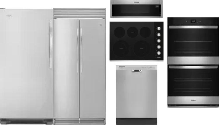 6 Piece Package Includes Refrigerator, Freezer, Cooktop, Wall Oven, Microwave And Dishwasher