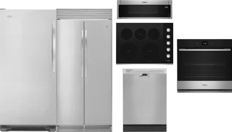 6 Piece Package Includes Refrigerator, Freezer, Cooktop, Wall Oven, Microwave And Dishwasher