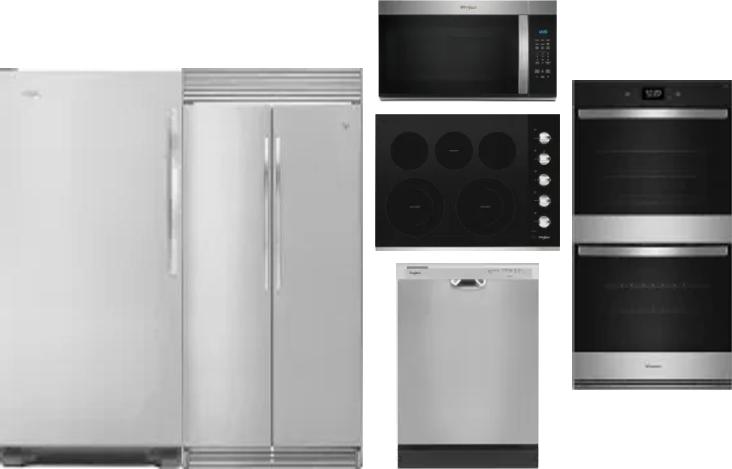 6 Piece Package Includes Refrigerator, Freezer, Cooktop, Wall Oven, Microwave And Dishwasher
