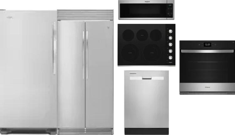 6 Piece Package Includes Refrigerator, Freezer, Cooktop, Wall Oven, Microwave And Dishwasher