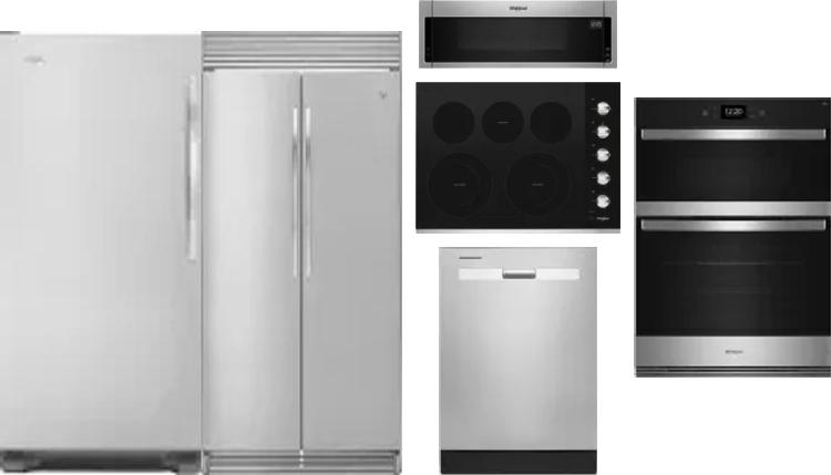6 Piece Package Includes Refrigerator, Freezer, Cooktop, Wall Oven, Microwave And Dishwasher