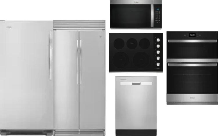 6 Piece Package Includes Refrigerator, Freezer, Cooktop, Wall Oven, Microwave And Dishwasher