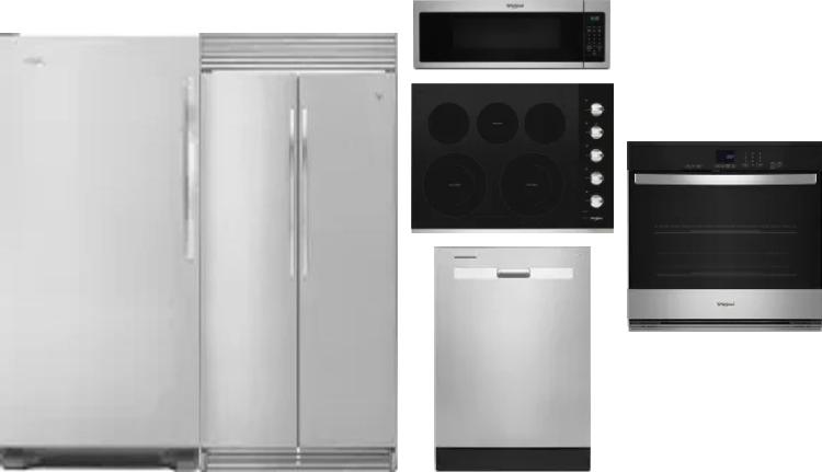 6 Piece Package Includes Refrigerator, Freezer, Cooktop, Wall Oven, Microwave And Dishwasher