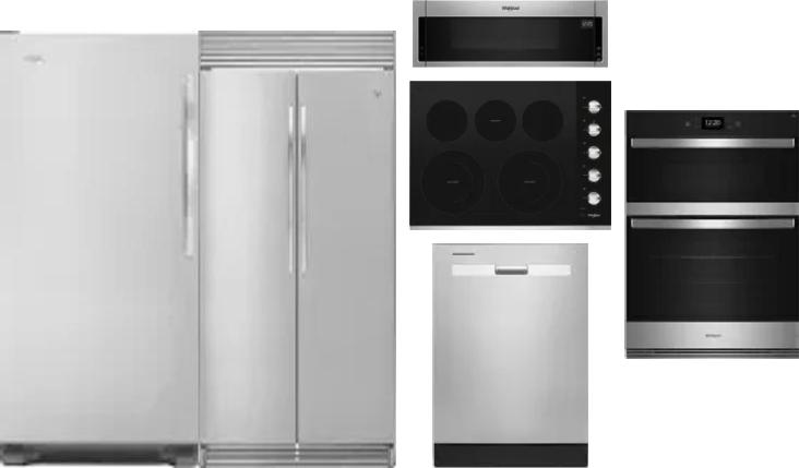 6 Piece Package Includes Refrigerator, Freezer, Cooktop, Wall Oven, Microwave And Dishwasher