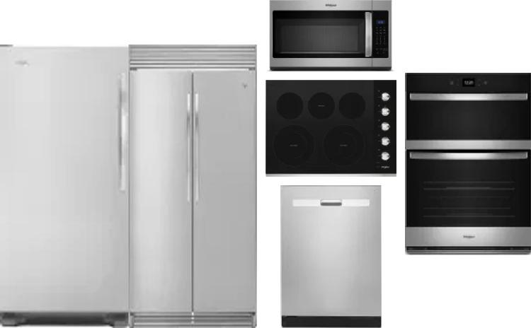 6 Piece Package Includes Refrigerator, Freezer, Cooktop, Wall Oven, Microwave And Dishwasher