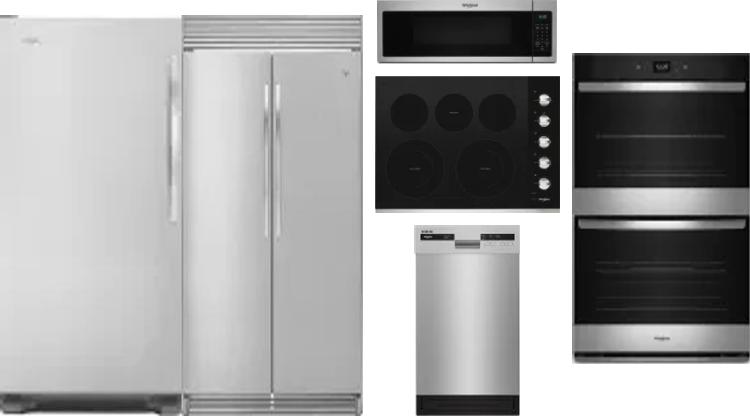 6 Piece Package Includes Refrigerator, Freezer, Cooktop, Wall Oven, Microwave And Dishwasher
