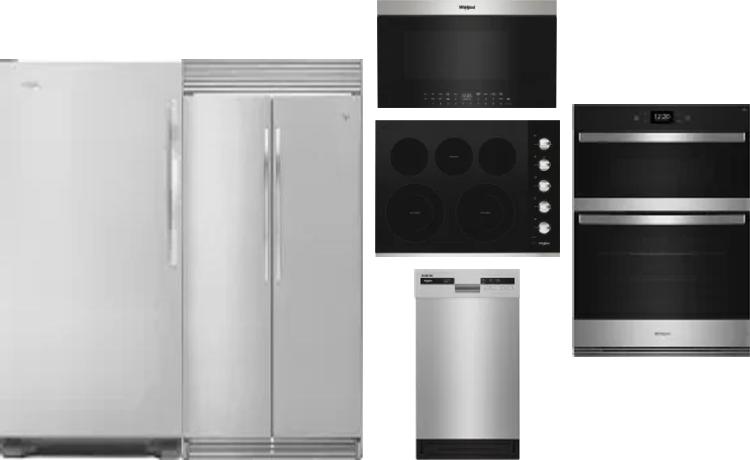 6 Piece Package Includes Refrigerator, Freezer, Cooktop, Wall Oven, Microwave And Dishwasher