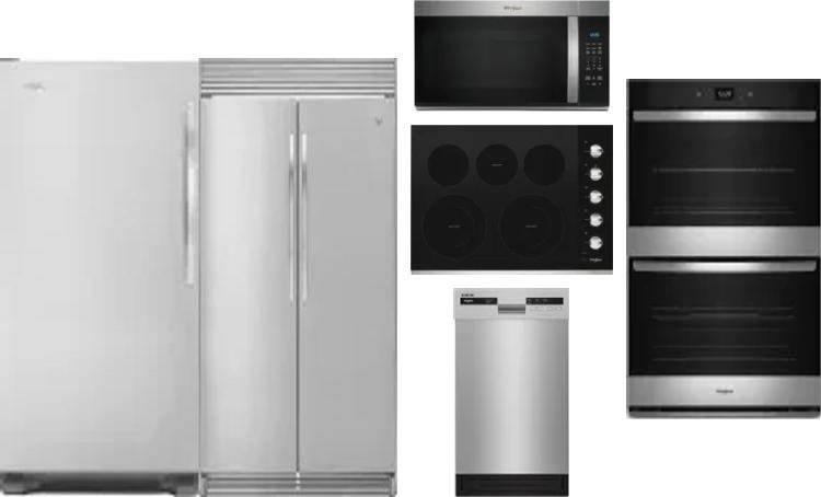6 Piece Package Includes Refrigerator, Freezer, Cooktop, Wall Oven, Microwave And Dishwasher