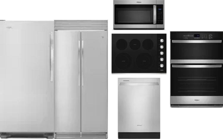 6 Piece Package Includes Refrigerator, Freezer, Cooktop, Wall Oven, Microwave And Dishwasher