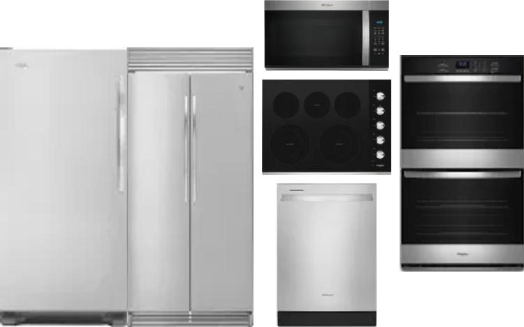 6 Piece Package Includes Refrigerator, Freezer, Cooktop, Wall Oven, Microwave And Dishwasher