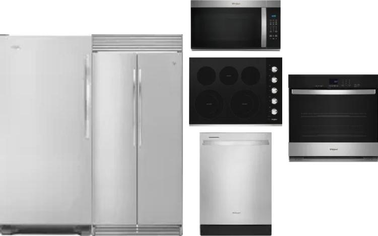 6 Piece Package Includes Refrigerator, Freezer, Cooktop, Wall Oven, Microwave And Dishwasher