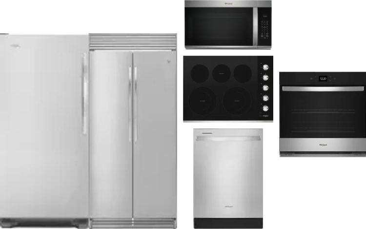 6 Piece Package Includes Refrigerator, Freezer, Cooktop, Wall Oven, Microwave And Dishwasher