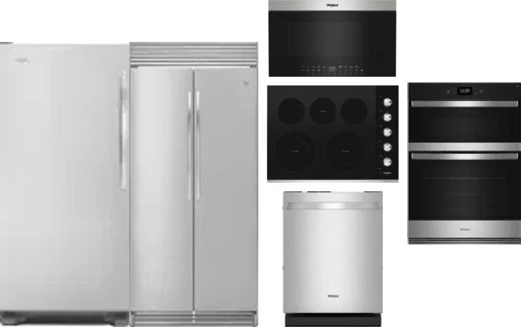 6 Piece Package Includes Refrigerator, Freezer, Cooktop, Wall Oven, Microwave And Dishwasher