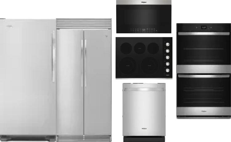 6 Piece Package Includes Refrigerator, Freezer, Cooktop, Wall Oven, Microwave And Dishwasher