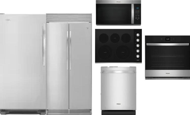 6 Piece Package Includes Refrigerator, Freezer, Cooktop, Wall Oven, Microwave And Dishwasher