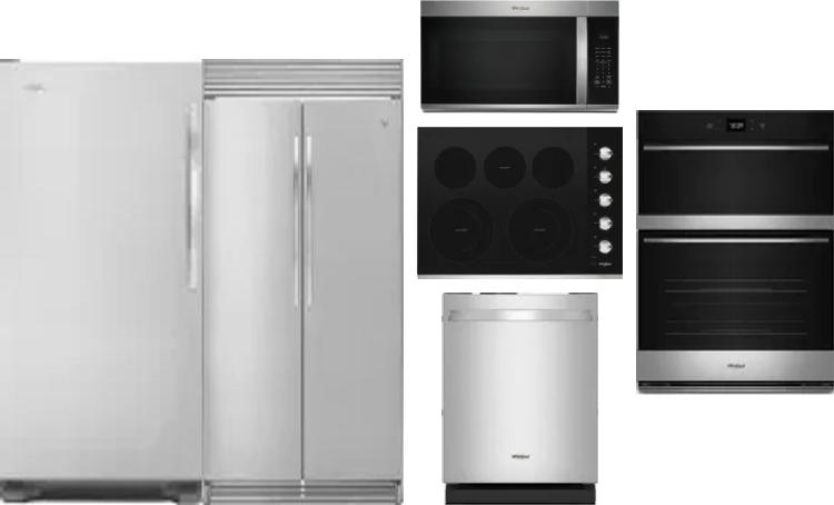 6 Piece Package Includes Refrigerator, Freezer, Cooktop, Wall Oven, Microwave And Dishwasher