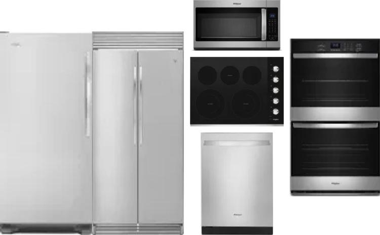 6 Piece Package Includes Refrigerator, Freezer, Cooktop, Wall Oven, Microwave And Dishwasher