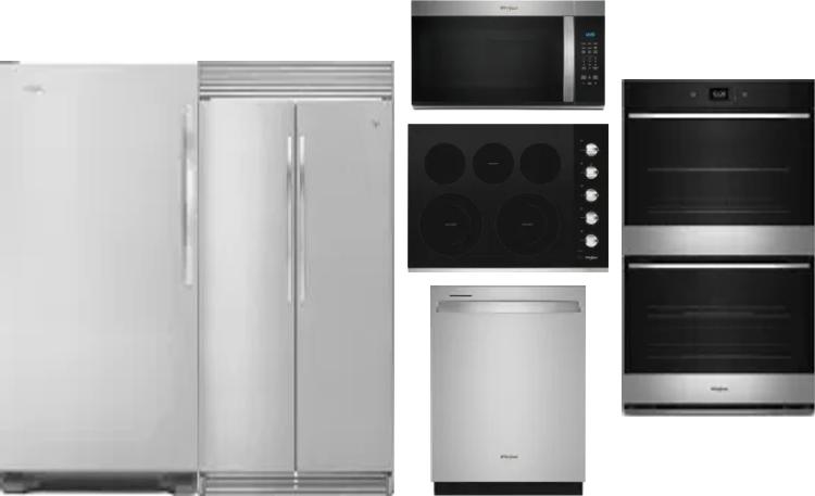 6 Piece Package Includes Refrigerator, Freezer, Cooktop, Wall Oven, Microwave And Dishwasher