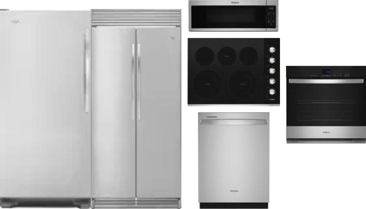 6 Piece Package Includes Refrigerator, Freezer, Cooktop, Wall Oven, Microwave And Dishwasher