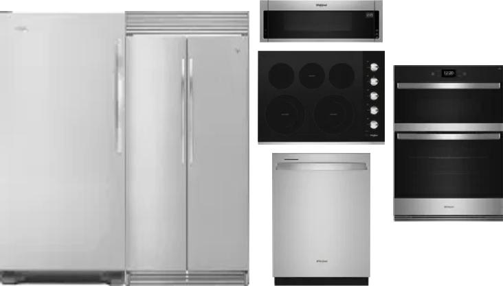 6 Piece Package Includes Refrigerator, Freezer, Cooktop, Wall Oven, Microwave And Dishwasher