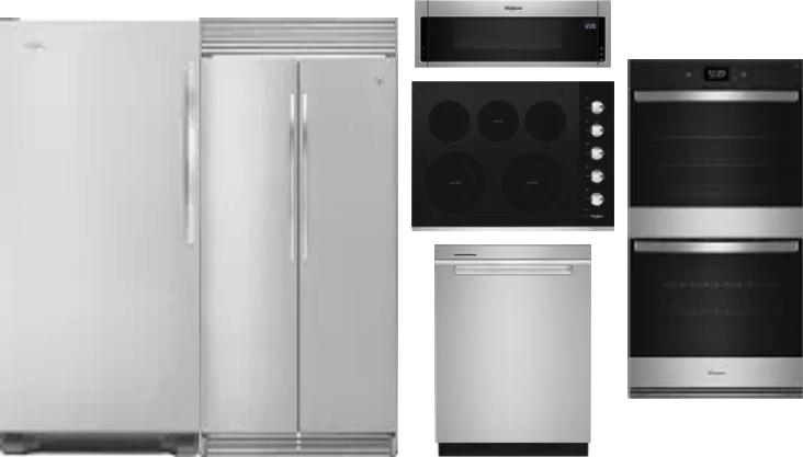 6 Piece Package Includes Refrigerator, Freezer, Cooktop, Wall Oven, Microwave And Dishwasher