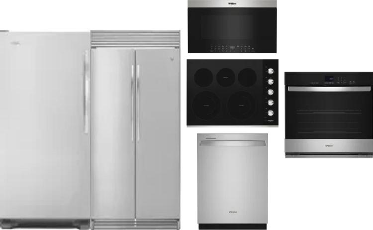 6 Piece Package Includes Refrigerator, Freezer, Cooktop, Wall Oven, Microwave And Dishwasher