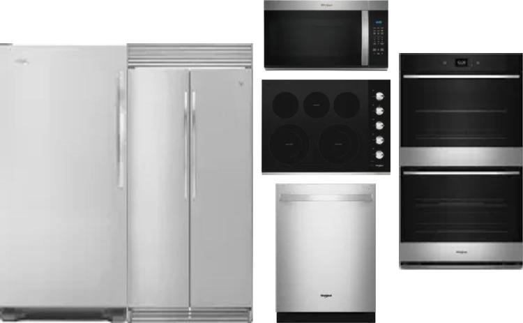 6 Piece Package Includes Refrigerator, Freezer, Cooktop, Wall Oven, Microwave And Dishwasher