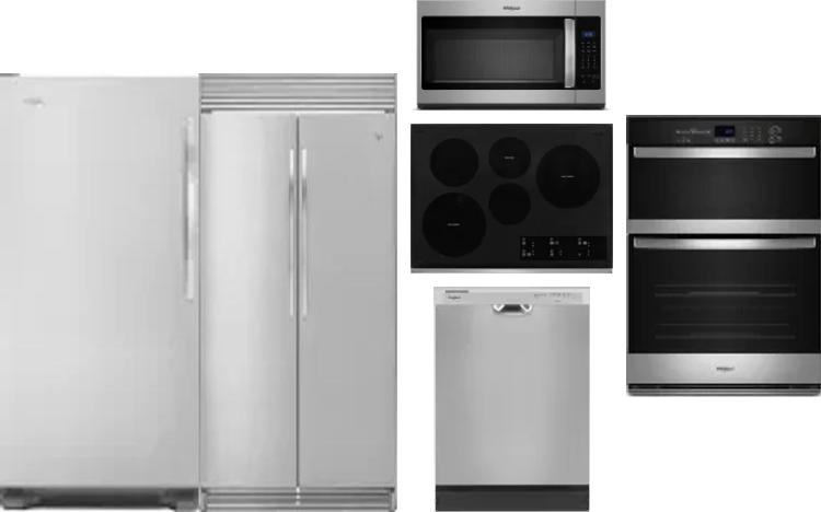 6 Piece Package Includes Refrigerator, Freezer, Cooktop, Wall Oven, Microwave And Dishwasher