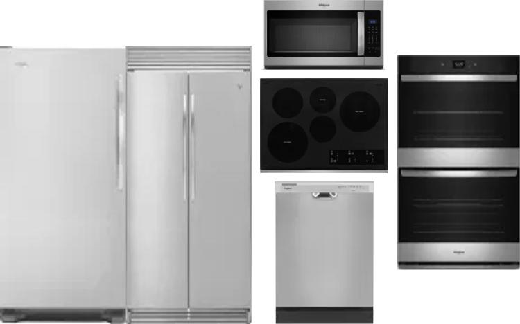 6 Piece Package Includes Refrigerator, Freezer, Cooktop, Wall Oven, Microwave And Dishwasher