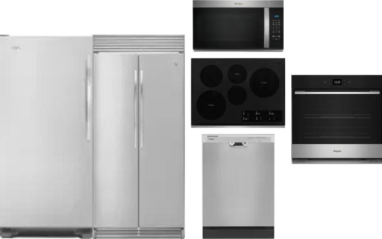 6 Piece Package Includes Refrigerator, Freezer, Cooktop, Wall Oven, Microwave And Dishwasher