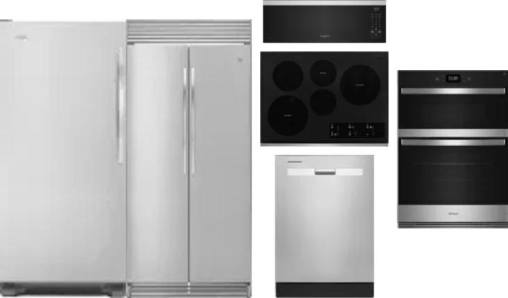 6 Piece Package Includes Refrigerator, Freezer, Cooktop, Wall Oven, Microwave And Dishwasher