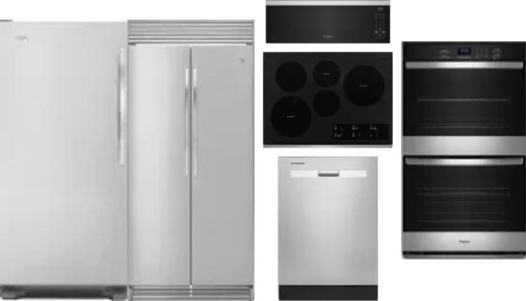 6 Piece Package Includes Refrigerator, Freezer, Cooktop, Wall Oven, Microwave And Dishwasher