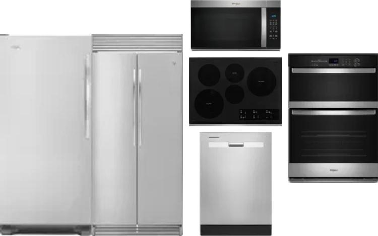 6 Piece Package Includes Refrigerator, Freezer, Cooktop, Wall Oven, Microwave And Dishwasher