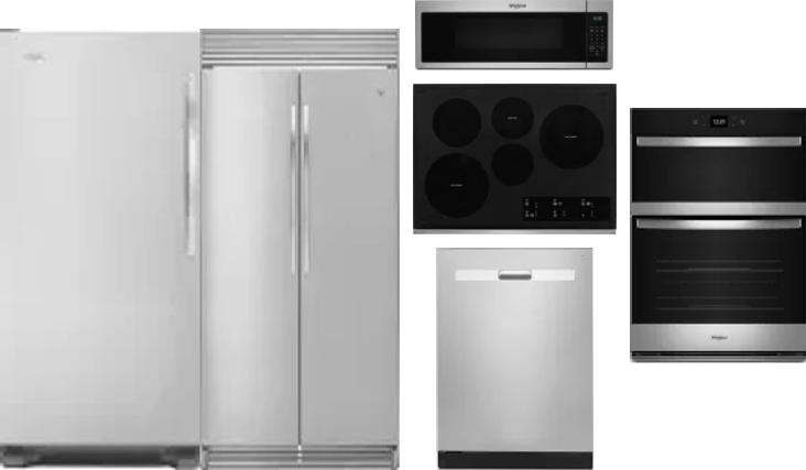 6 Piece Package Includes Refrigerator, Freezer, Cooktop, Wall Oven, Microwave And Dishwasher