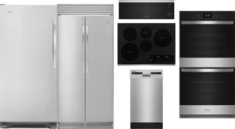 6 Piece Package Includes Refrigerator, Freezer, Cooktop, Wall Oven, Microwave And Dishwasher