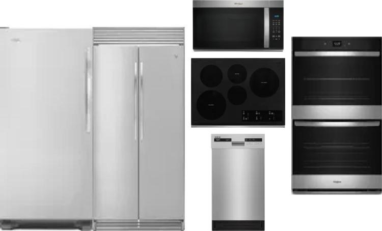 6 Piece Package Includes Refrigerator, Freezer, Cooktop, Wall Oven, Microwave And Dishwasher